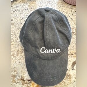Canva Black Embroidered Baseball Cap Hat Adams Cool-Crown Adjustable NWT